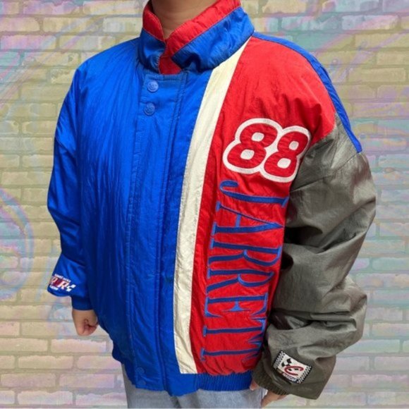 Vintage 90s NASCAR Dale Jarrett FORD Motors Chase Authentics Racing Jacket XL - Picture 2 of 13